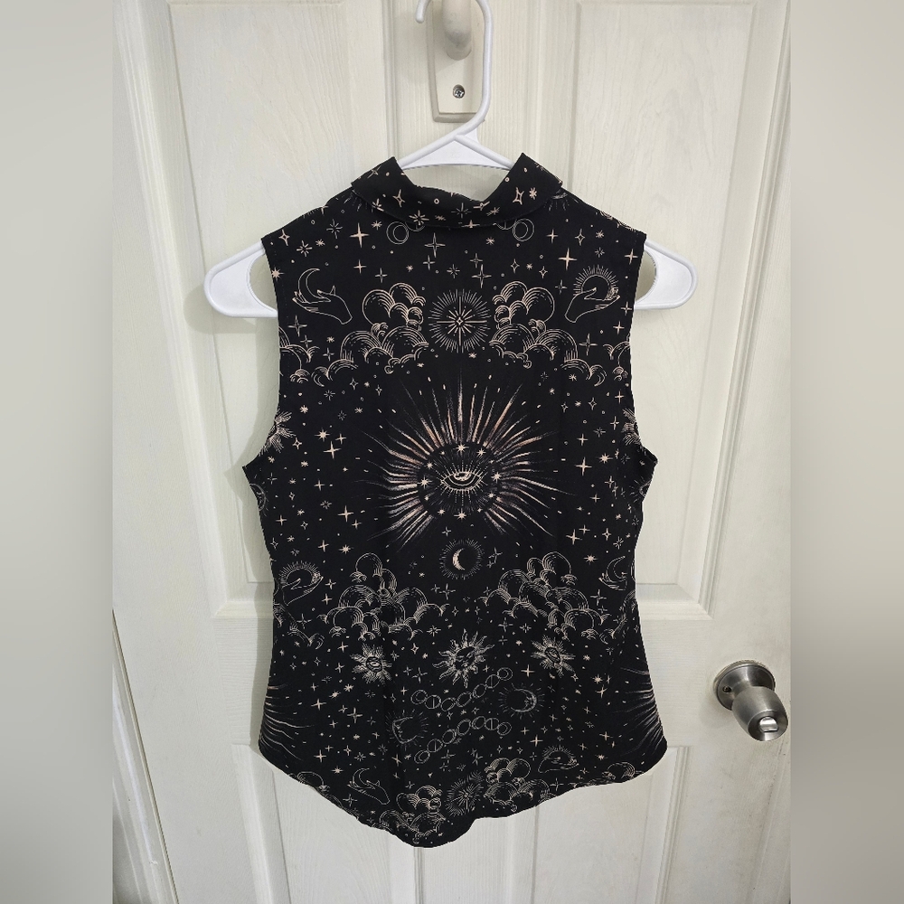 Blackmilk Clothing Womens Celestial Eye Business Time Shirt Limited Size XS - Picture 10 of 10